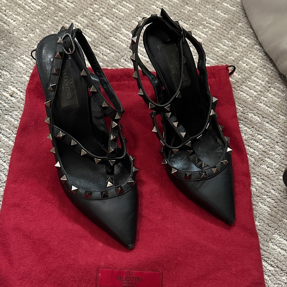 Valentino Black Studded Heels